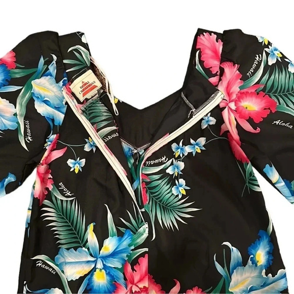 Vintage Women’s Floral Print Caftan Maxi Dress Size Medium - Picture 5 of 11